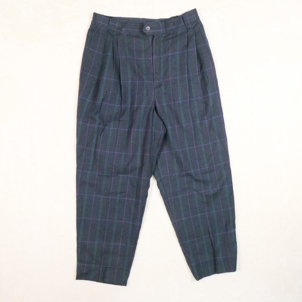 VTG 80s Fundamental Things Petite Plaid Pants Sz 12 Mermaid Librarian Whimsygoth